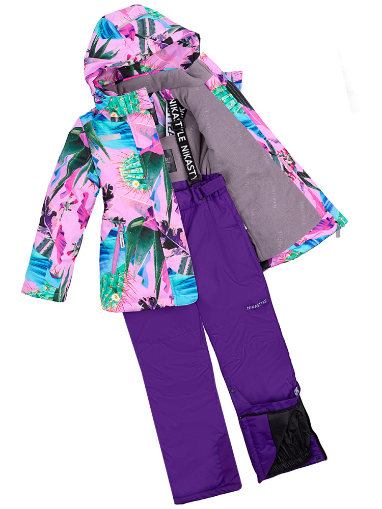 Костюм для девочки  7з3623 цвет:  розовый/черничный  NIKASTYLE