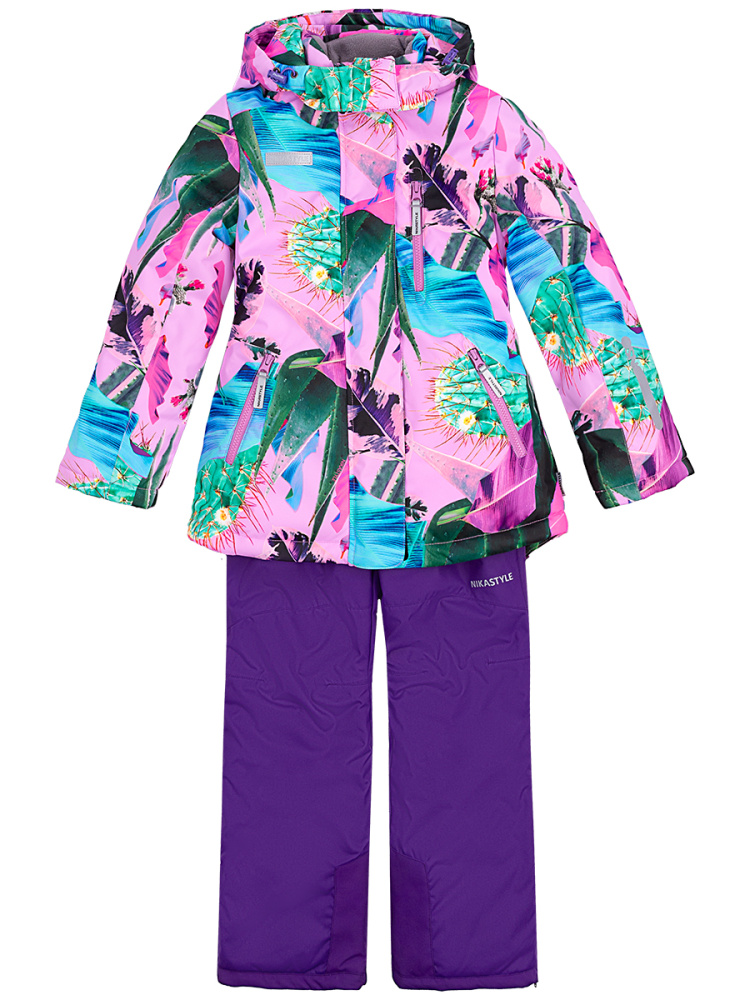 Костюм для девочки  7з3623 цвет:  розовый/черничный  NIKASTYLE