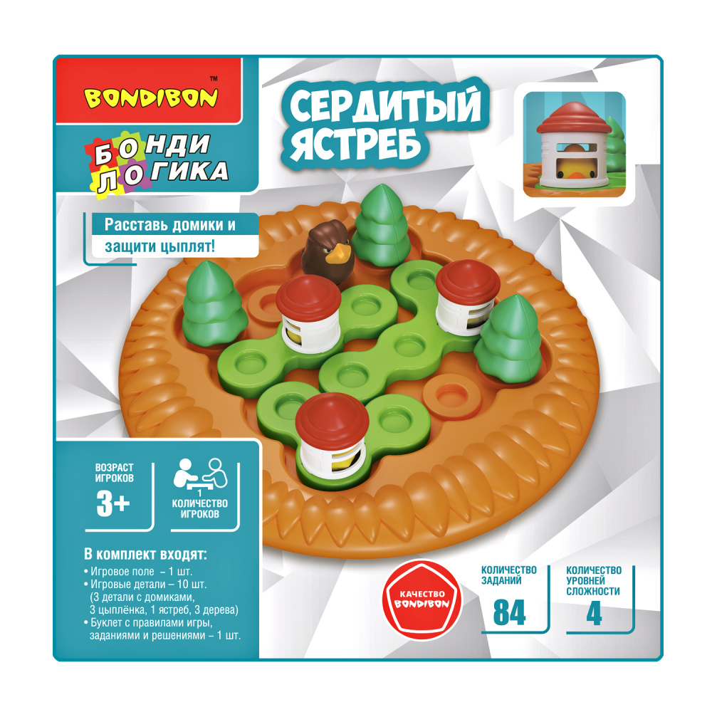 Игра настольная логическая  Сердитый ястреб  БондиЛогика BONDIBON  BB6342  