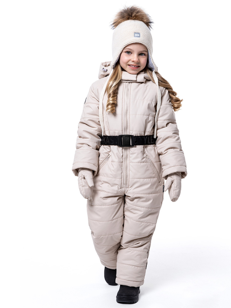 Комбинезон для девочки 8з5023 цвет: бежевый  NIKASTYLE