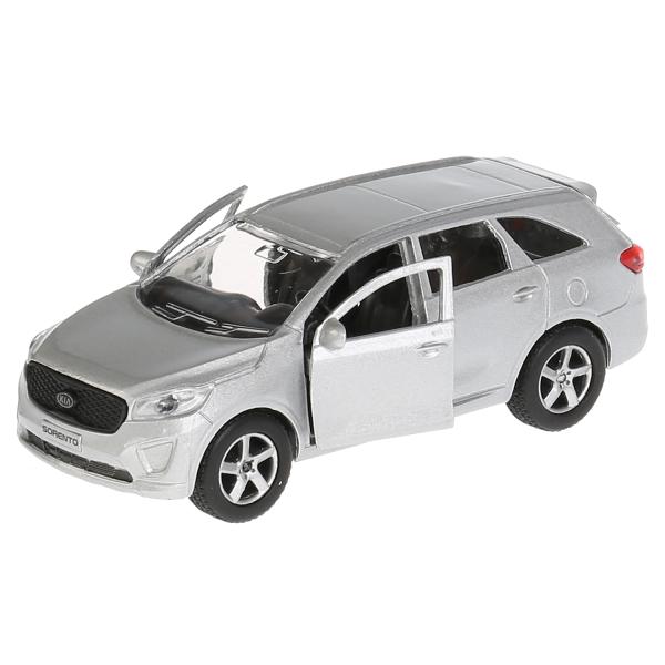 Машина "KIA Sorento Prime" металлическая,инерционная,открывающиеся двери SB-17-75-KS-N(SL)-WB цвет: серебристый "Технопарк"